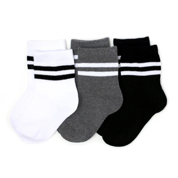 Monochrome Stripe Midi 3-Pack Socks