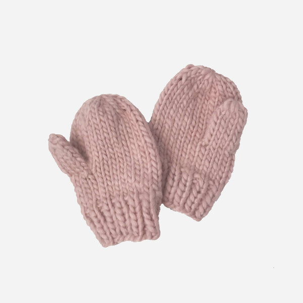 Classic Mittens, Blush | Hand Knit Kids & Baby Accessories