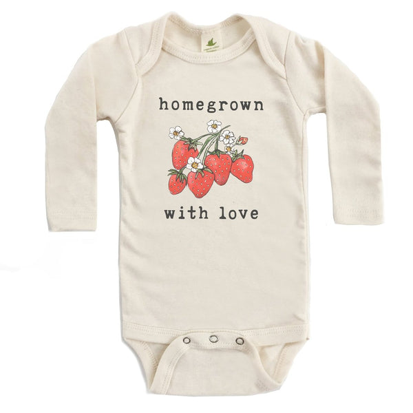 Homegrown With Love | Organic Unbleached Long Sleeve Snappie